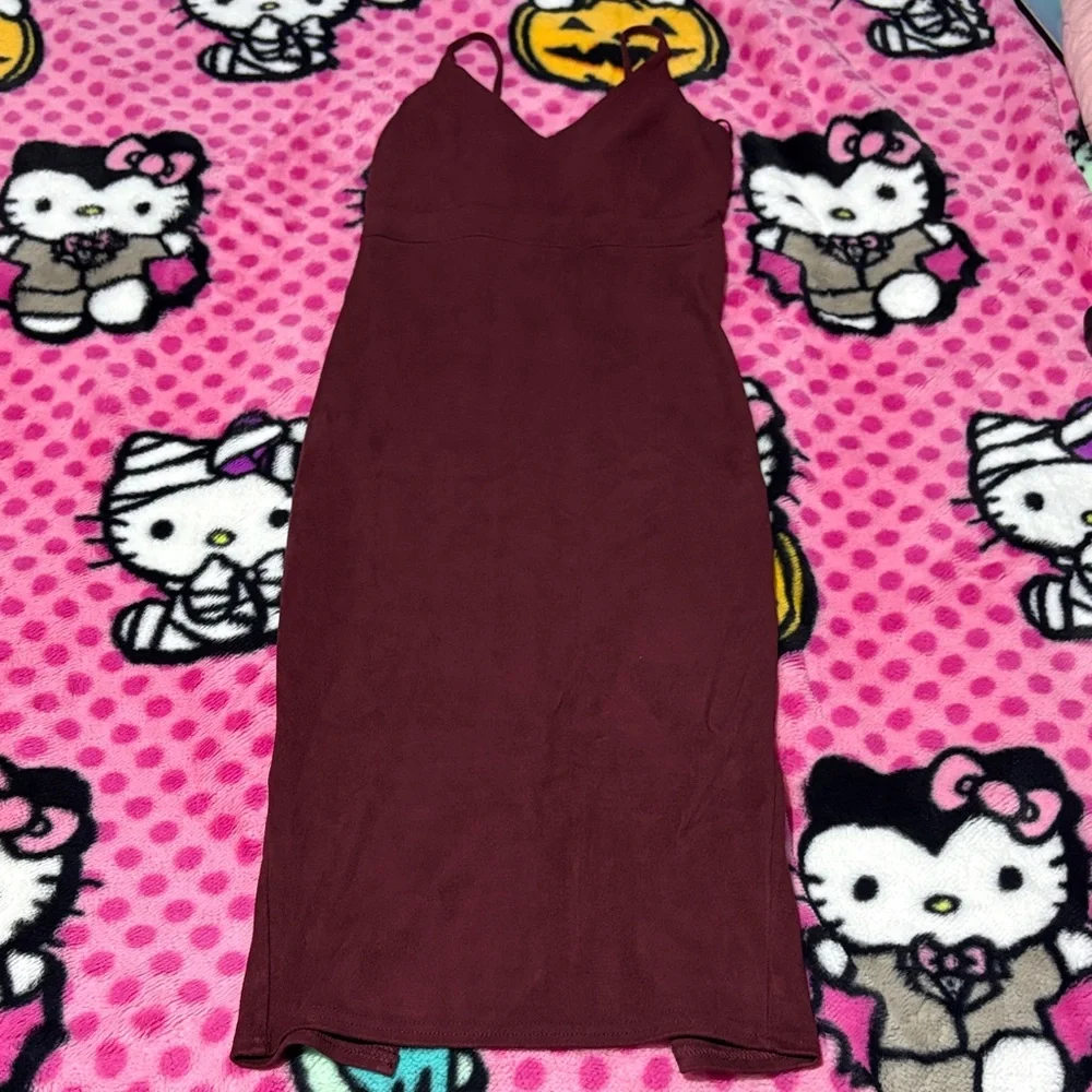 Burgundy Sleeveless Dress